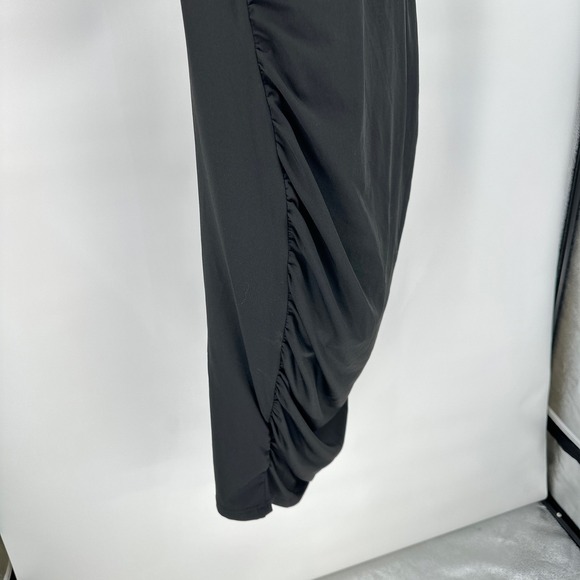Grace Karin Dress XL Black Sleeveless V Neck Ruched Midi‎ Evening Party NEW - Picture 4 of 13